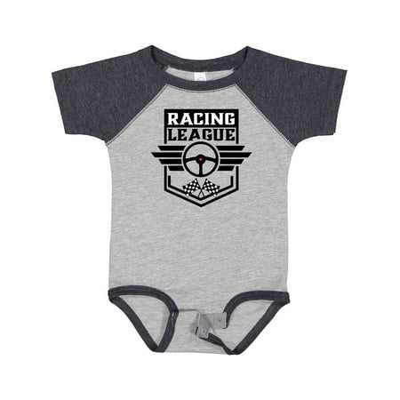 

Inktastic Racing League with Race Car Wheel and Wings Gift Baby Boy or Baby Girl Bodysuit