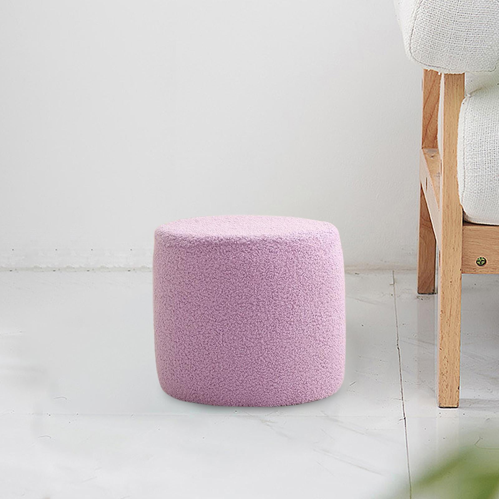 Footstools Ottomans Small Footstool Shoe Changing Stool Seat Chair Sofa Tea Stool Foot Rest Stool for Home Bedroom Sturdy Room Doorway Violet