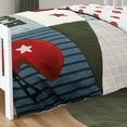 thumbnail image 2 of Sweet Jojo Designs Football Green Brown and Red Toddler Bed Comforter 5 Piece Bedding Set, 2 of 5
