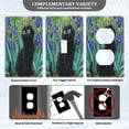 thumbnail image 3 of Light Switch Cover Switch Plate Outlet Cover Plug Cover for Electrical Duplex Outlets Black Cat and Irises, 3 of 6