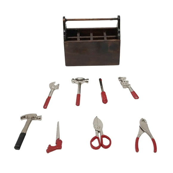 Shisuyan 1 Set Mini House Repair Tools Miniature Accessories Simulation Toolbox Model Toys