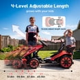 thumbnail image 3 of Wisairt 24V 10Ah Kids Electric Go Kart Drift Car, 360° Drift Ride on Toy with 800W Motors, 7.5 MPH, Adjustable Length, LED Lights, Drift Racing Kart for Big Kids 6-12 Years Old, 135 LBS, Red, 3 of 12