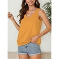 thumbnail image 5 of Womens V Neck Casual Tank Tops Fit Sleeveless Summer Tops Shirts Blouses, 5 of 5