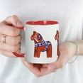 thumbnail image 5 of CafePress - The Swedish Horse Mug - 11 oz Ceramic Mug - Novelty Coffee Tea Cup, 5 of 6
