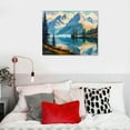 thumbnail image 5 of JEUXUS Mountain Wall Art Canvas Print Wall Decoration Mountain with a Lake Black Frame Landscape Wall Art Home Decor Easy to Hang for Living Room Bedroom and Office Home Kitchen Artwork 16x12in, 5 of 6