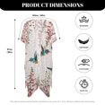 thumbnail image 6 of HELLHERO High Quality Fabrics Bathing Suit Cover Up for Summer Breathable Open Front Long Hummingbird Moon, 6 of 6