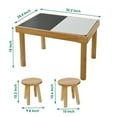 thumbnail image 6 of Noble House Sensory Activity Table for Toddlers with 2 Chairs, Wooden Double-Sided Board, Natural Wood, 6 of 8