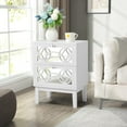 thumbnail image 4 of Ktaxon 2-Drawer Nightstands Set of 2 White , Side Table End Table  with Cutout Design Decorative Bedside Tables for Bedroom Festive Christmas Home Storage Furniture, 4 of 10