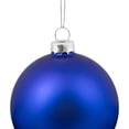 thumbnail image 6 of Northlight 2-Finish Glass Ball Christmas Ornaments - 2.5" (60mm) - Royal Blue - 9ct, 6 of 8