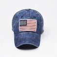 thumbnail image 4 of JJHGVB American Flag Baseball Cap for Men Women, Usa Hat, Adjustable Patriotic Cap for 4th of July American Flag Embroidery Baseball Cap for Men Women Navy One Size, 4 of 8