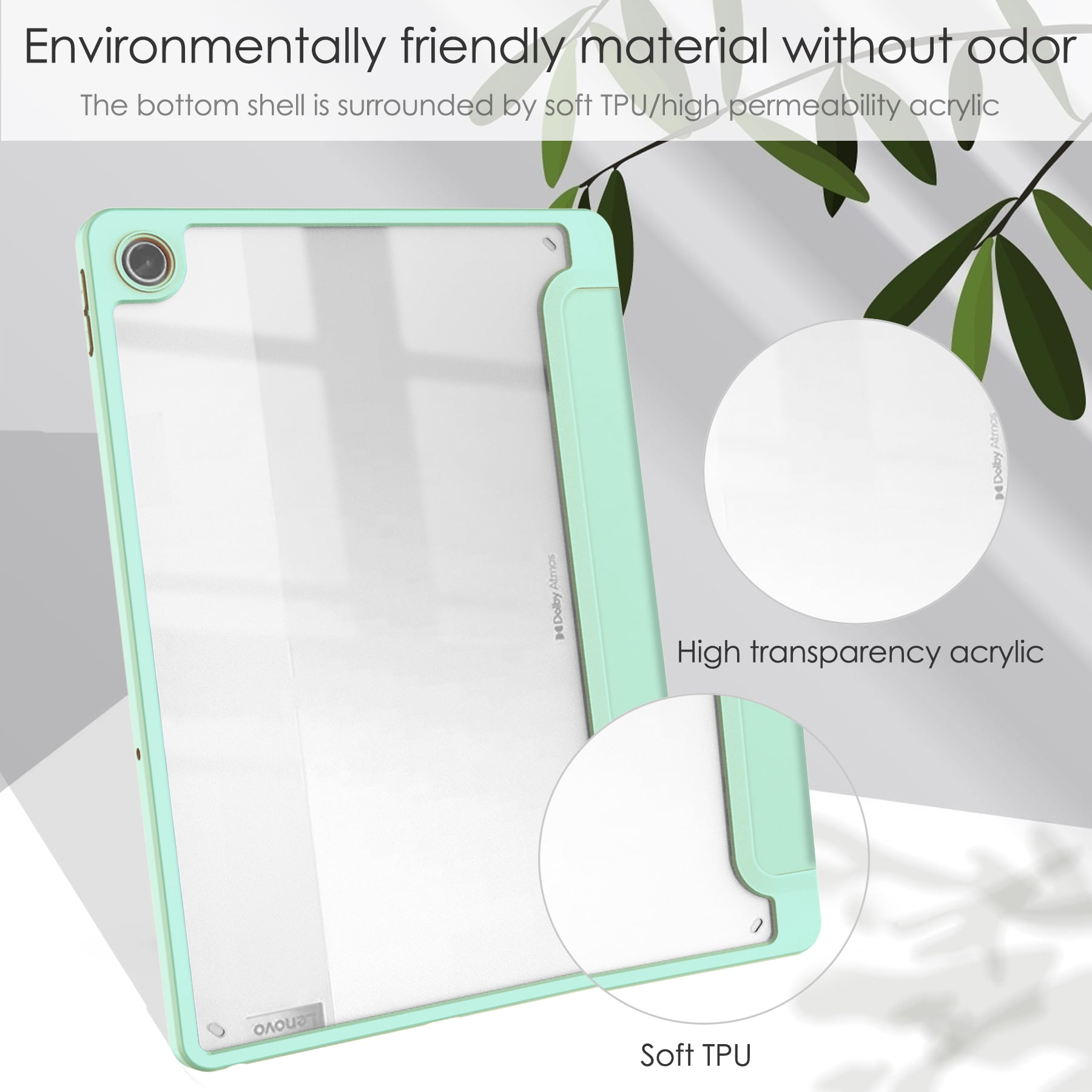 Clear Case for Lenovo Tab M10 Plus 3rd Generation 10.6 Models  TB-125FU/TB-128FU/TB-128XU Tablet Ultra Clear Soft Flexible Case  Transparent TPU Skin