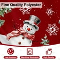 thumbnail image 3 of Christmas Tree Skirt 48 Inches Red Xmas Soft Cover Mat Decor Retro Xmas Tree Skirt for New Year Holiday Ornaments Indoor Outdoor Decorations (Snowman Pattern), 3 of 6