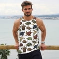 thumbnail image 6 of Gukieu Various Turtle Print Men's Quick Dry Fitness Vest, Round Neck Sleeveless Fitness Bodybuilding Top-XX-Large, 6 of 7