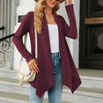 thumbnail image 5 of Vedolay Women's Cardigan Sweater Fall Women Casual Long Sleeve Cardigan Red,2XL, 5 of 5