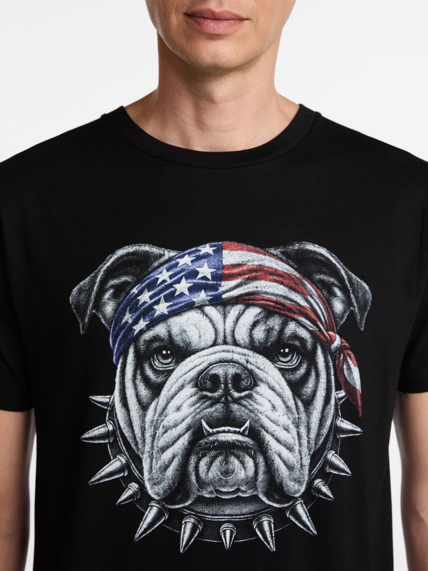 Americana Men's and Big Men's Bulldog Muscle Graphic Tee Shirt from Way to Celebrate, Sizes XS-3XLT