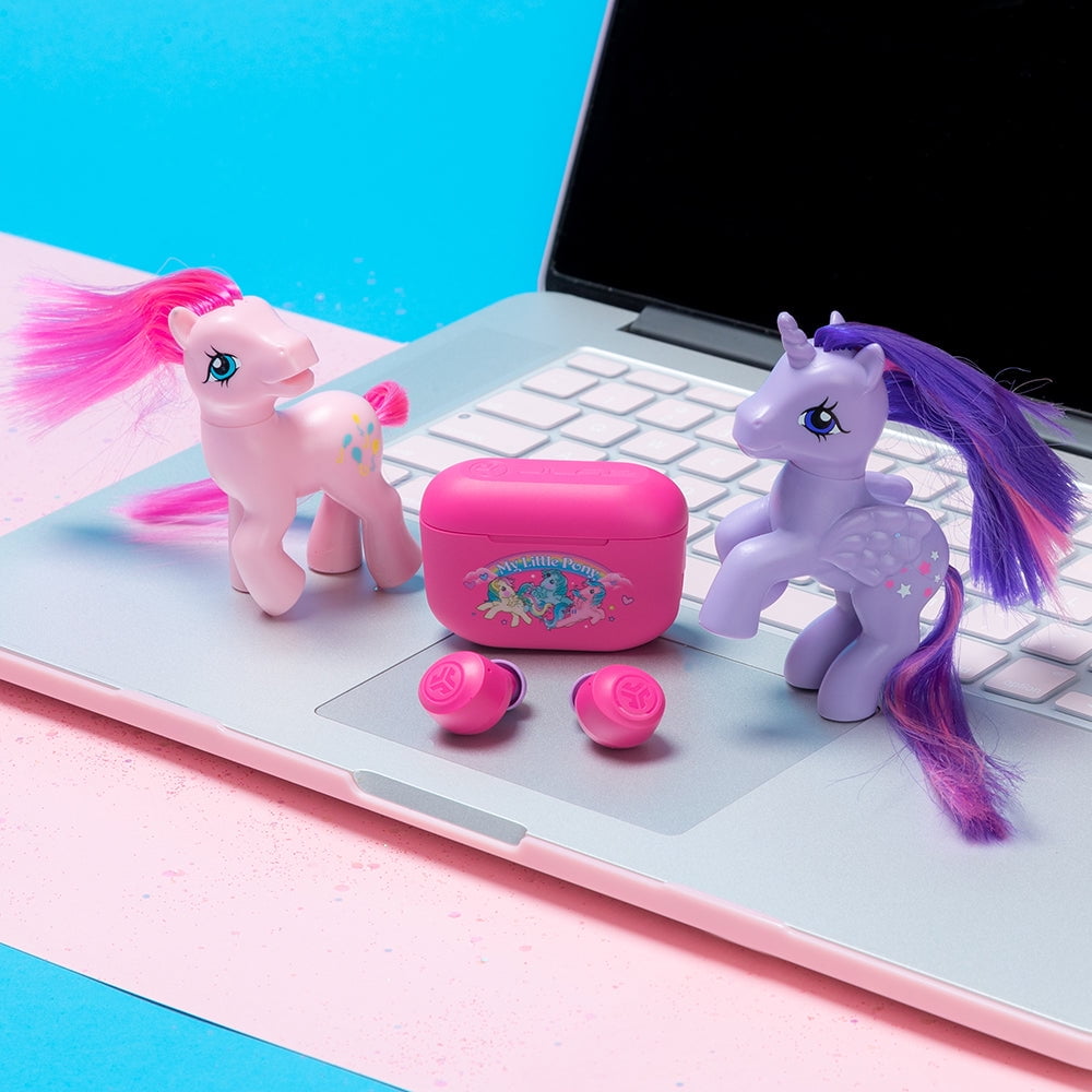 JLab My Little Pony GO Air Pop Wireless Bluetooth Earbuds, Pink, Protective Case
