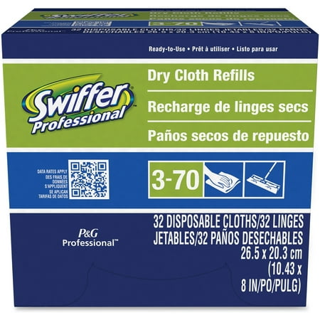 32 Cloths - Swiffer, PGC33407, Sweeper Dry Cloths Refill, 32 / Box, White
