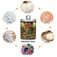 thumbnail image 6 of Yayeee 2 Pack Qtip Holder Bathroom Cotton Swab Canister with Lid Clear Dispenser Set, Floral Mushroom, 6 of 6