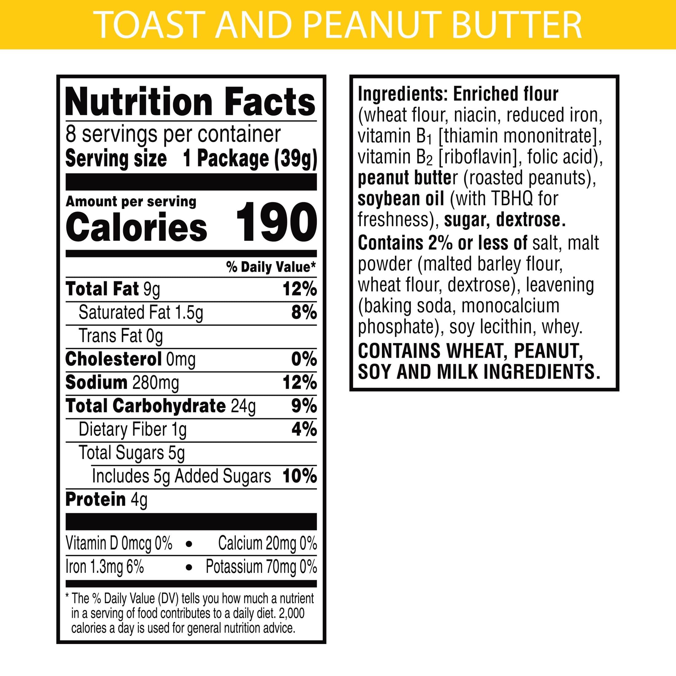 Keebler Toast & Peanut Butter Sandwich Crackers, (Pack of 4) - image 3 of 8