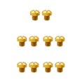 thumbnail image 3 of maskred 2 Pcs M10x1.25 Rearview Mirrors Thread Screw Bolts Plug Hole Gold Positive 10mm 5Set, 3 of 6
