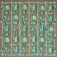 thumbnail image 1 of Ahgly Company Indoor Square Abstract Turquoise Blue Contemporary Area Rugs, 7' Square, 1 of 4