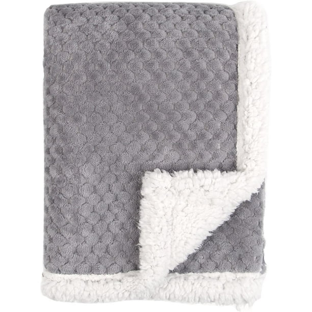 Tadpoles Popcorn Lightweight Plush and Sherpa UltraSoft Baby Blanket