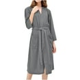 thumbnail image 2 of Leesechin Womens Plus Size Flannel Hooded Pajamas Bathrobe Long Pajamas Lovers Home Clothes, 2 of 4