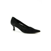 Pre-owned|Salvatore Ferragamo Womens Suede Pointed Toe Pumps Black Size 9.5 Wide