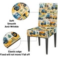 thumbnail image 3 of Village Truck Chair Covers for Dining Room Set of 4, Washable Spandex Parsons Slipcovers, Removable Kitchen Chair Cover, Stretch Seat Protector for Home Party Hotel, 3 of 6