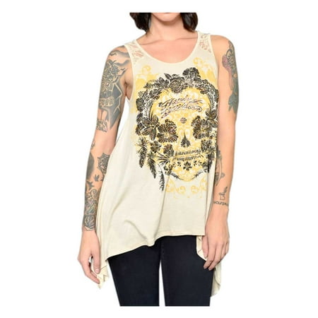 - Harley-Davidson Women's Floral Embellished Lace Back Sleeveless Tank Top, Harley Davidson