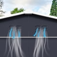 thumbnail image 2 of HOGYME 9.1 x 10.5 ft. Outdoor Storage Shed, Garden Backyard Lawn Tool House with Lockable Sliding Doors, Vents, Weatherproof Metal Clearance Equipment, 2 of 9