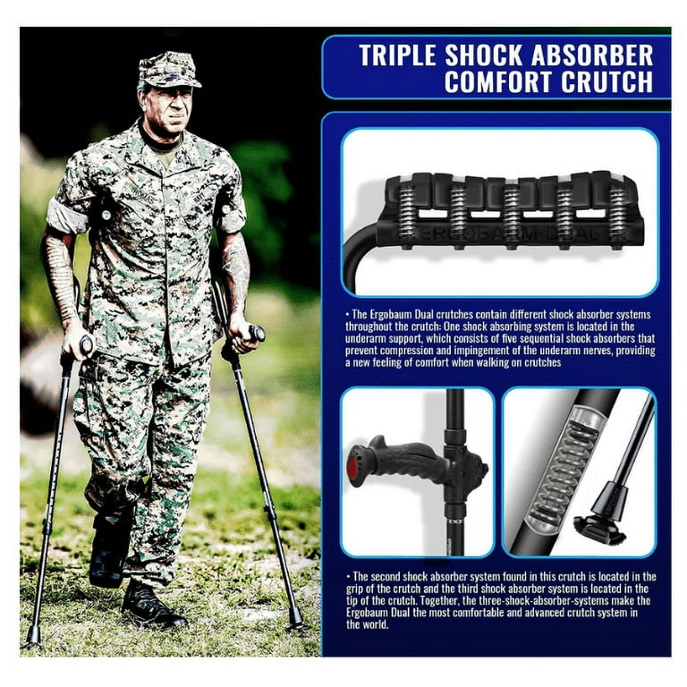 Flexyfoot Closed Cuff Comfort Grip Crutch - ESL Services