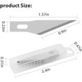 thumbnail image 4 of DIYSELF 1 Pcs Craft Knife with 11 Stainless Steel Blades Kit, 1 Steel 15MM Ruler (Silver), 4 of 5