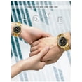 thumbnail image 4 of Men's Luxury Analog Quartz Gold Wrist Watches Business Stainless Steel Band Dress Wrist Watch Classic Calendar Date Window 3ATM Water Resistant, 4 of 6