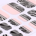 thumbnail image 2 of Toe Nail Stickers Nail Decoration Semi-Cure Gel Nail Stickers Toe Nails Manicure Decals-pink zebra, 2 of 4