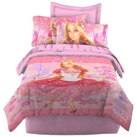 DISCONTINUED - Barbie 4-Piece 12 Dancing Princesses Toddler Bedding Set