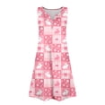 thumbnail image 5 of Minjewel Women's Casual Easter Dress, Loose Fit V-Neck Sleeveless Floral Print Sundress with Pockets, Summer Church Dress, Spring Event, Outdoor Party Wear,Pink M, 5 of 6