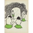 thumbnail image 2 of Fred Ketchum 19x24 Black Ornate Framed Double Matted Museum Art Print Titled: Stick-In-The-Mud; a Tale of a Village, a Custom, and a Little Boy Pl20 (1953), 2 of 5