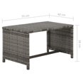 thumbnail image 6 of vidaXL 4 Piece Garden Lounge with Cushions Set Poly Rattan Gray, 43909, 6 of 7