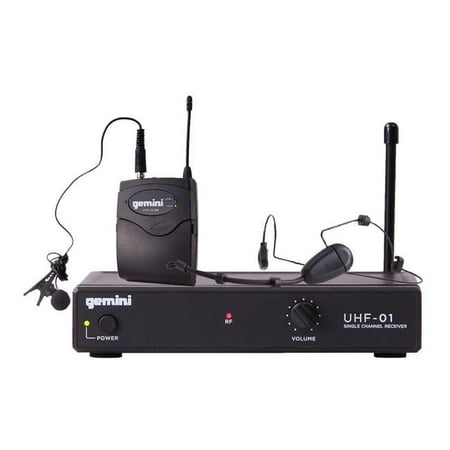 UPC: 0747705002938 | Gemini UHF01HLF3 Single Headset & Lavalier Wireless System