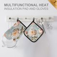 thumbnail image 4 of Yayeee Oven Mitts and Pot Holder Set of 2 Heat Resistant Kitchen Gloves Baking Hot Pad, Whimsical Rose, 4 of 5