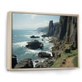 thumbnail image 2 of Designart "Cliffs Along the Coastal Ocean II" Landscapes Floater Framed Canvas Print, 2 of 7