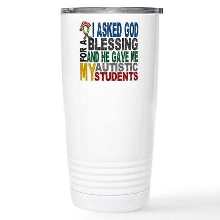 CafePress - Blessing 5 Autistic Students Stainless Steel Trave - Insulated Stainless Steel Travel Tumbler 20 oz.