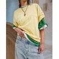 thumbnail image 6 of Womens Oversized T Shirts Loose Fit Crewneck Short Sleeve Tops Summer Casual Blouse Y2K 2025 Basic Tee Beach Yellow S, 6 of 8