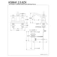 thumbnail image 3 of Kingston Brass KS8641ZX 4 in. Centerset Bathroom Faucet, Polished Chrome, 3 of 3