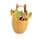thumbnail image 1 of Juego de 16 Tenedores de fruta con soporte para Pastel marrón Sunnimix, 1 of 8