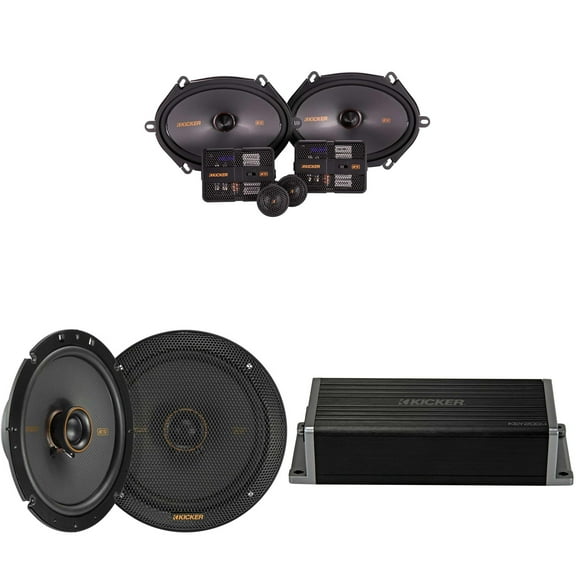 Kicker 47KEY2004 4-Channel DSP Smart Amp w/ 51KSS 6x8" & 6.75" Audio Upgrade Bundle