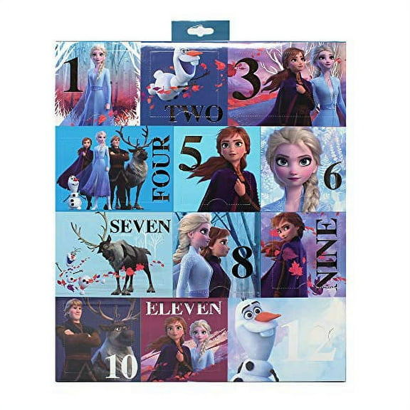 Luv Her Frozen 2 Girls 12-Day Hair Accessory and Toy Jewelry Box Set with Snap Clips, Necklace, Bracelet and Ring