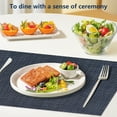thumbnail image 3 of VCVCOO Blue Placemats Set of 4 - Washable Plastic/Vinyl Woven Placemats - Wipeable Heat Resistant Table Mats for Dining Table, 3 of 12