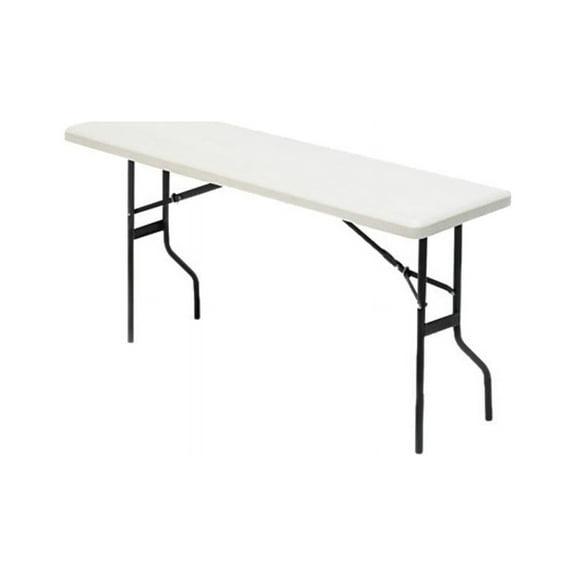 Indestructables Too 1200 Series Resin Folding Table, 60w X 18d X 29h, Platinum